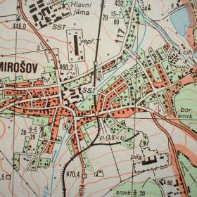Vojenská profesionální tajná mapa Mirošov Brdy voj. pr. Jince / 19759603