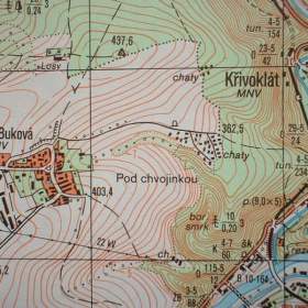 Fotka k inzerátu Vojenská profesionální tajná mapa Křivoklát Roztoky / 19269804