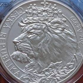 Foto inzerátu Český lev 2 Oz – 62,2 g Ag 999 – jen 1 000 ks