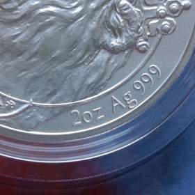 Foto inzerátu Český lev 2 Oz – 62,2 g Ag 999 – jen 1 000 ks