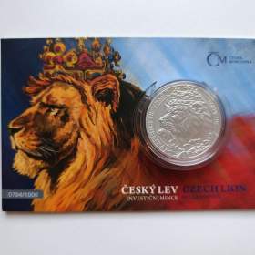 Fotka k inzerátu Český lev 2 Oz – 62,2 g Ag 999 – jen 1 000 ks  / 19704507
