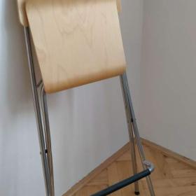 Foto inzerátu IKEA Franklin, barová stolička, skládací, chrom / bříza