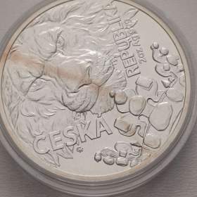 Foto inzerátu Český lev 2023 – stříbrná 2 oz mince, č. 0579/1000, certifikát, dvě unce