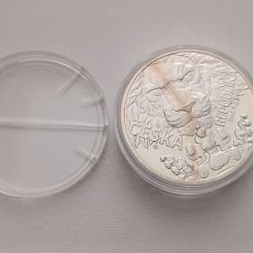 Foto inzerátu Český lev 2023 – stříbrná 2 oz mince, č. 0579/1000, certifikát, dvě unce