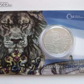 Foto inzerátu Český lev 2023 – stříbrná 2 oz mince, č. 0579/1000, certifikát, dvě unce