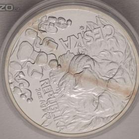 Foto inzerátu Český lev 2023 – stříbrná 2 oz mince, č. 0579/1000, certifikát, dvě unce
