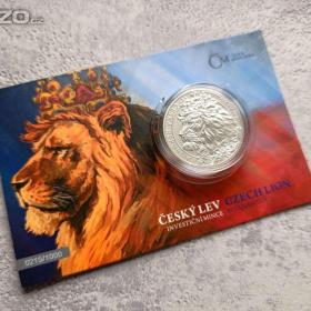 Foto inzerátu Stříbrná mince Český lev 2021 2 oz Ag 999 | Doprava zdarma 