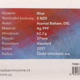 Foto inzerátu Stříbrná mince Český lev 2021 2 oz Ag 999 | Doprava zdarma 