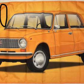 110 - Banner prapor vlajka LADA 2101 oranžový 90x150 cm / 19796995