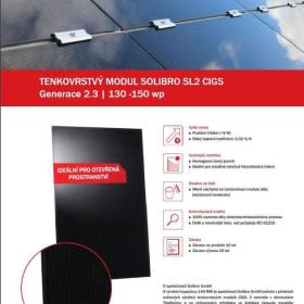 Fotka k inzerátu Prodám nové amorfní fotovoltaické panely Solibro SL2- 145Wp / 18597695