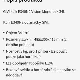 Foto inzerátu Prodám kufr na moto GIVI