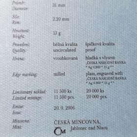 Foto inzerátu Stříbrná 200kč pametní mince J.JEŽEK, ag 13g do sbírky