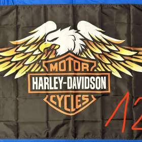 120 - Banner - vlajka - prapor logo HARLEY- DAVIDSON včetně orla 90x150 / 19854869