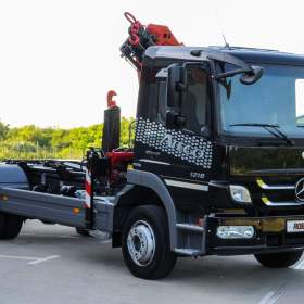 MERCEDES- BENZ ATEGO 1218 -  NOVÝ HÁKOVÝ NOSIČ KONTEJNERŮ + HYDRAULICKÁ RUKA EU5 / 19866715