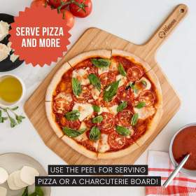 Foto inzerátu Dřevěná lopatka na pizzu Pomodoro 14 palců