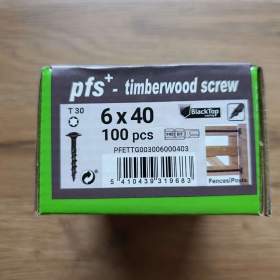 Foto inzerátu Tesařské vruty s talířovou hlavou, ČERNÝ zinek, torx +bit