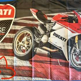 123 -  Banner prapor vlajka -  moto DUCATI 1299 Panigale S sport 90x150 cm / 19904343