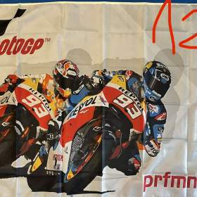 125 -  Banner prapor vlajka -  moto GP REPSOL -  2x moto HONDA 90x150 cm / 19904345