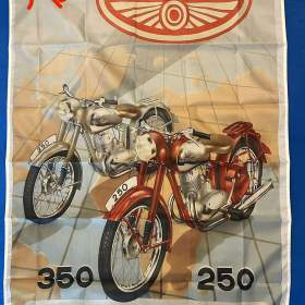 126 -  Banner prapor vlajka -  JAWA Pérák -  2x moto -  350 a 250 90x150 cm / 19904346