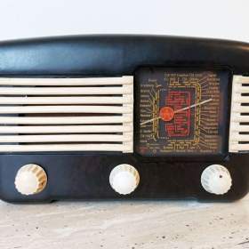 Starožitné elektronkové rádio Tesla Talisman 306U, plně funkční, rok výroby 1951/52 / 19909056