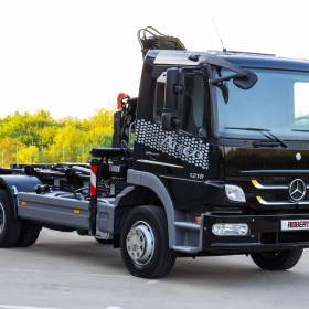 MERCEDES- BENZ ATEGO 1218 - NOVÝ HÁKOVÝ NOSIČ KONTEJNERŮ + HYDRAULICKÁ RUKA EURO5 / 19926088