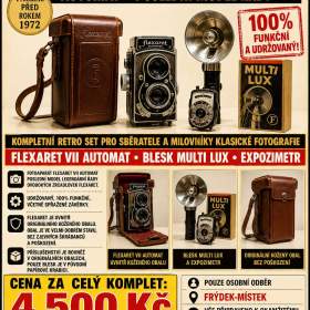 Flexaret VII Automat – kompletní retro set / 19938526