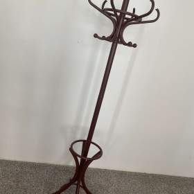 Foto inzerátu 🤎 KRÁSNÝ DŘEVĚNÝ STOJANOVÝ VĚŠÁK – ELEGANTNÍ RETRO / THONET STYL
