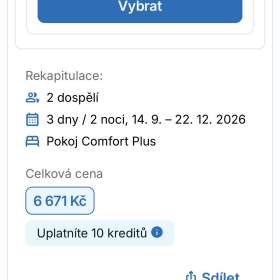 Foto inzerátu Wellness pobyt pro 2osoby s neomezeným wellness a polopenzi