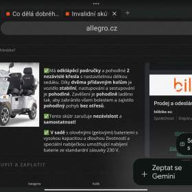 Foto inzerátu Prodám dvousedadlový čtyřkolový elektrický skútr