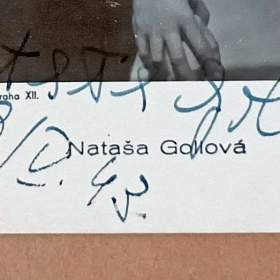 Foto inzerátu Nataša Gollová autogram z roku 1943, krásný stav