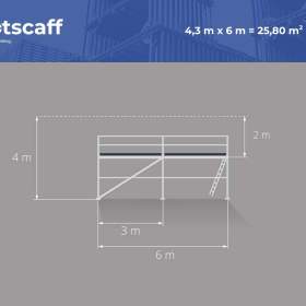 Fotka k inzerátu Nové ocelové lešení Plettac na fasádu – dobrá cena!  4,3x6=25m2 / 19971588