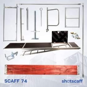 Foto inzerátu 4,3x17,5 Nové fasádní lešení, ocelové konstrukce SCAFF 74 Plettac systém 75m²