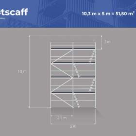Foto inzerátu 10,3X5 Plettac lešení na fasádu – kvalitní ocel, dobrá cena! 51,5 m2