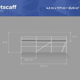  BAUMANN lešení fasádní – profesionální systém s dodávkou 4,3x9,21 SCAFF 73 / 19954825