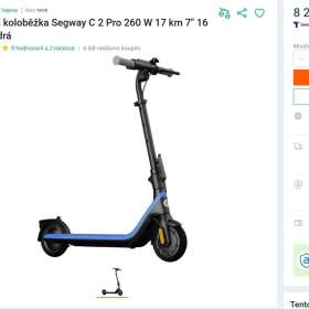 087 - nová elektrická koloběžka Nineboot by Segway, model C2 Pro / 19956562