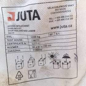 Foto inzerátu Velkoobjemový vak BIG BAG JUTA – nosnost 1 250 kg