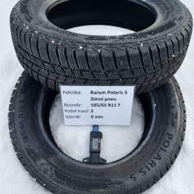 Fotka k inzerátu Zimní pneumatiky Barum Polaris 5 185/65 R15 88T – vzorek 6 mm (2 ks) / 18751974