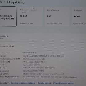 Foto inzerátu Fujitsu Celsius M740n Xeon/32GB/SSD512+500/K2200 4GB