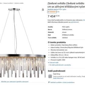 Foto inzerátu nový luxusní lustr Starnberg 90cm