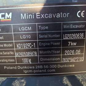 Foto inzerátu Minibagr 1t LGCM LG10 + 3 lžíce 20/40/80 cm