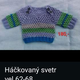 Foto inzerátu Háčkované svetřík