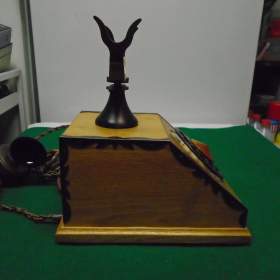 Foto inzerátu Retro dřevěný telefon Tesla C20 1974 super sběratelský stav