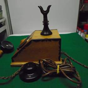 Foto inzerátu Retro dřevěný telefon Tesla C20 1974 super sběratelský stav