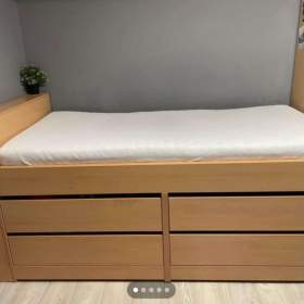 Foto inzerátu Postel vyvýšená se 4 zásuvkami & matrace