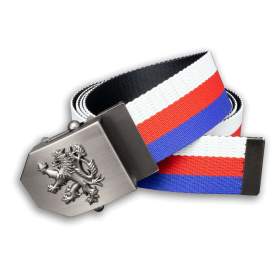 Opasek dárkový Český lev 4 cm - červený- modrý- bílý / 19967669