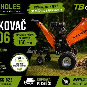 Foto inzerátu Benzínový štěpkovač TB GARDEN P4206 15 HP
