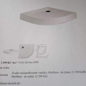 Fotka k inzerátu nová sprchová vanička / 14506464