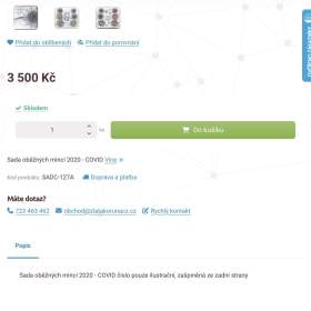 Foto inzerátu Vzácná sada oběžných mincí Covid ( emise jen 500 ks. )