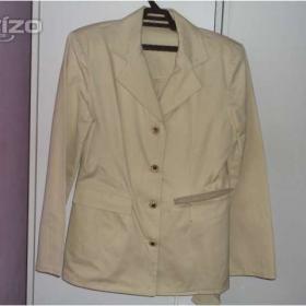 Prodám: dámský béžový kostýmek se sukní, denim, vel. 40, jako nový za 330,-  Kč / 11754286