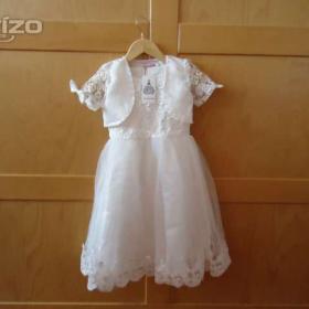 Fotka k inzerátu Prodám nové dívčí bílé šaty s bolérkem. / 11821271